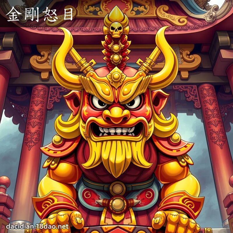 金刚怒目 - 国语大辞典配图