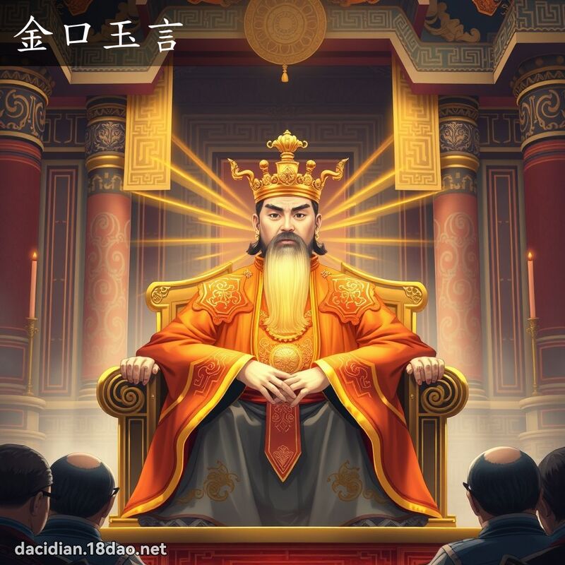 金口玉言 - 国语大辞典配图