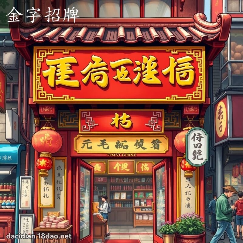 金字招牌 - 國語大辭典配圖