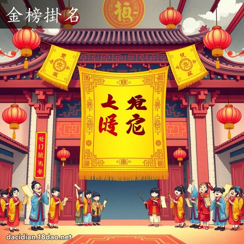 金榜掛名 - 國語大辭典配圖