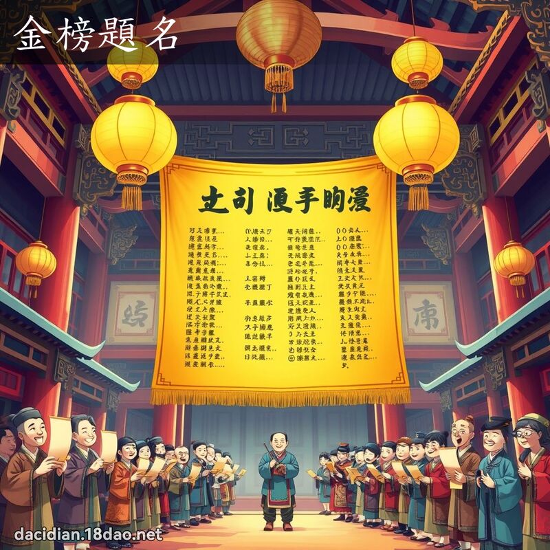 金榜題名 - 國語大辭典配圖