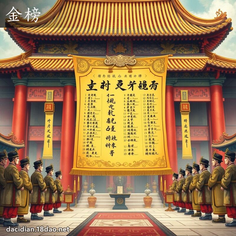 金榜 - 国语大辞典配图