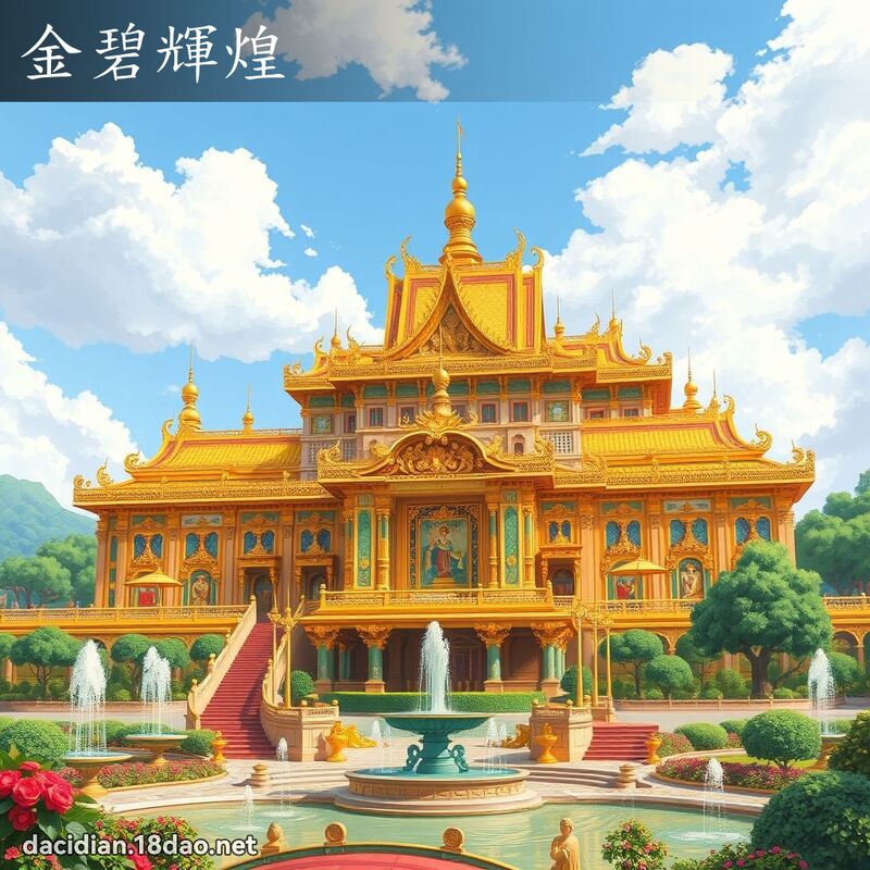 金碧輝煌 - 國語大辭典配圖