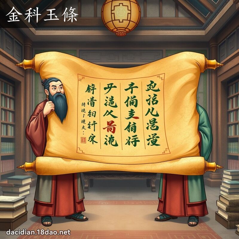 金科玉條 - 國語大辭典配圖