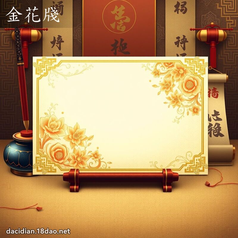 金花牋 - 國語大辭典配圖