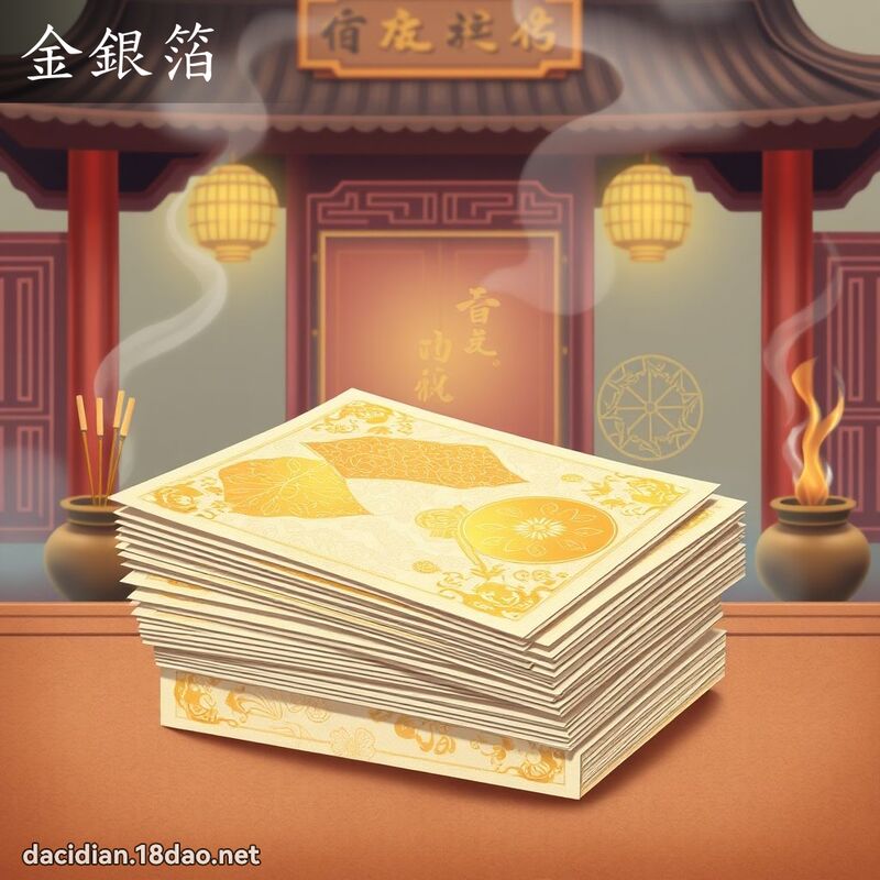 金銀箔 - 國語大辭典配圖