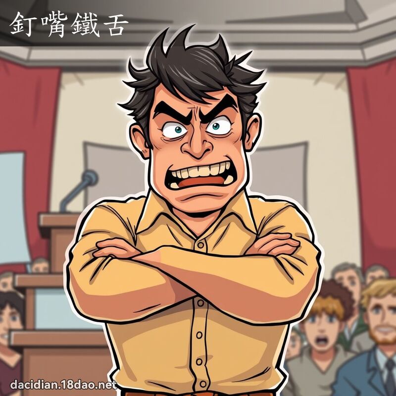 钉嘴铁舌 - 国语大辞典配图