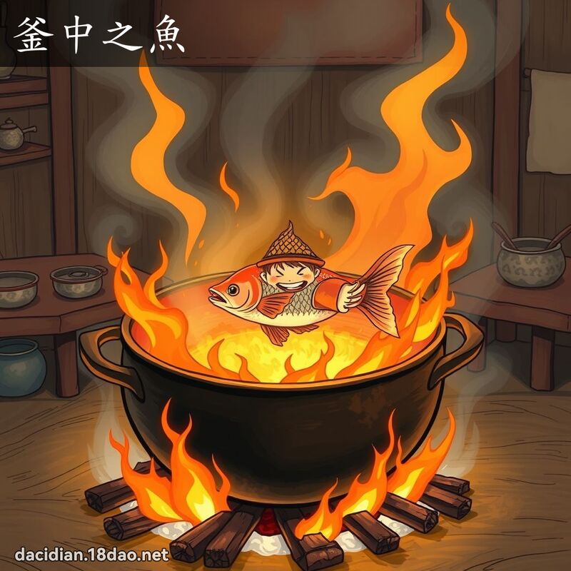 釜中之魚 - 國語大辭典配圖