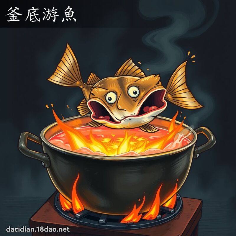 釜底游魚 - 國語大辭典配圖