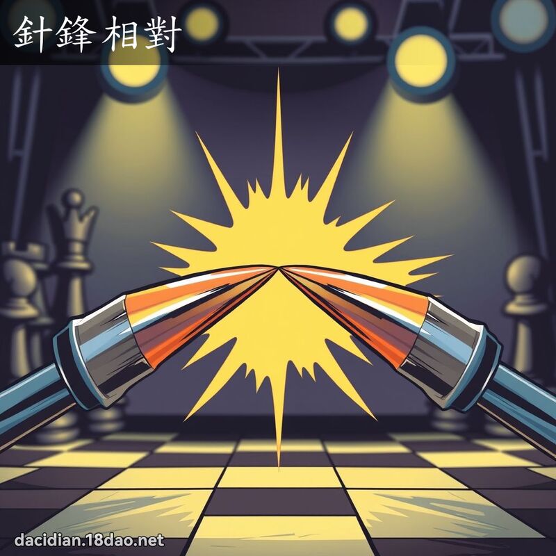 針鋒相對 - 國語大辭典配圖