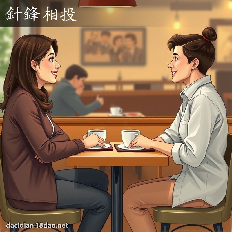针锋相投 - 国语大辞典配图