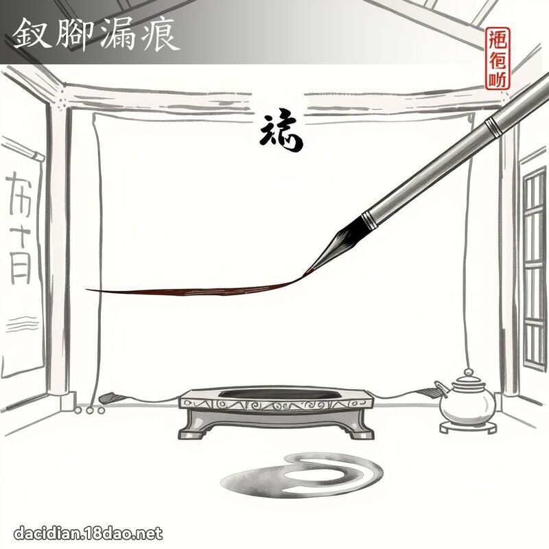 釵脚漏痕 - 国语大辞典配图