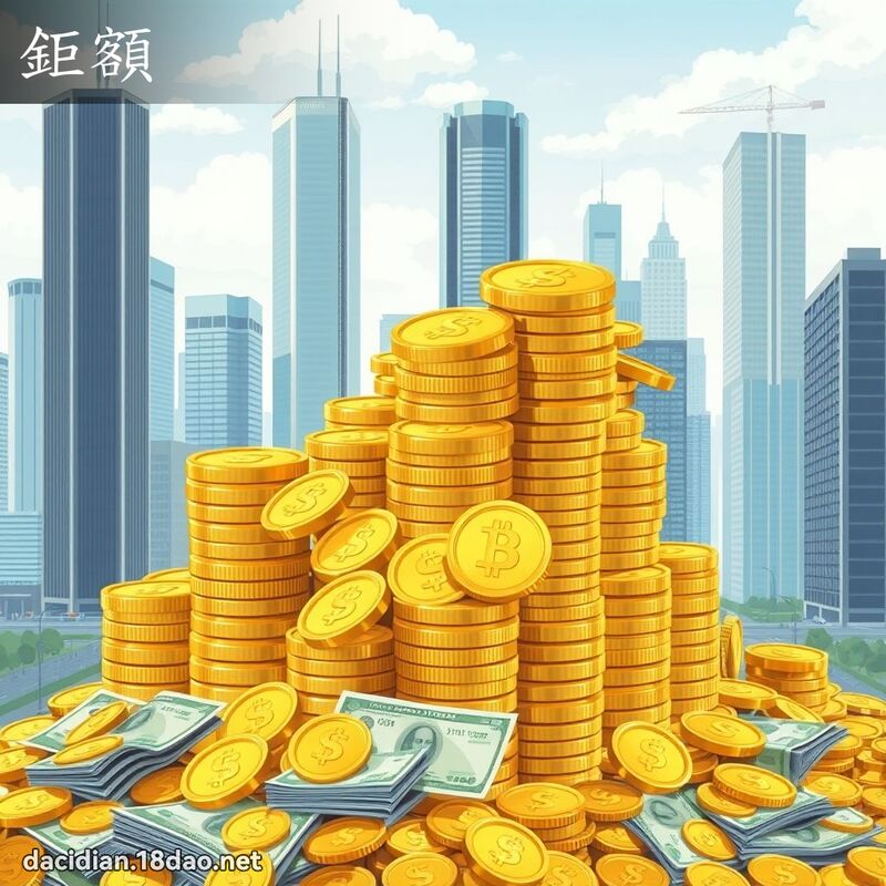 鉅額 - 國語大辭典配圖