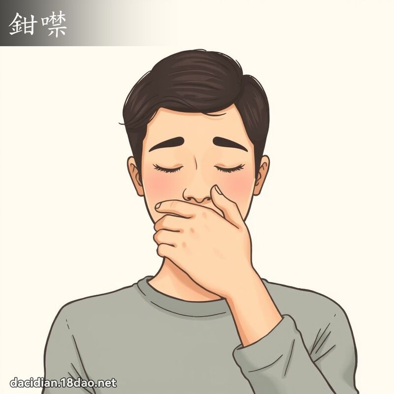 钳噤 - 国语大辞典配图