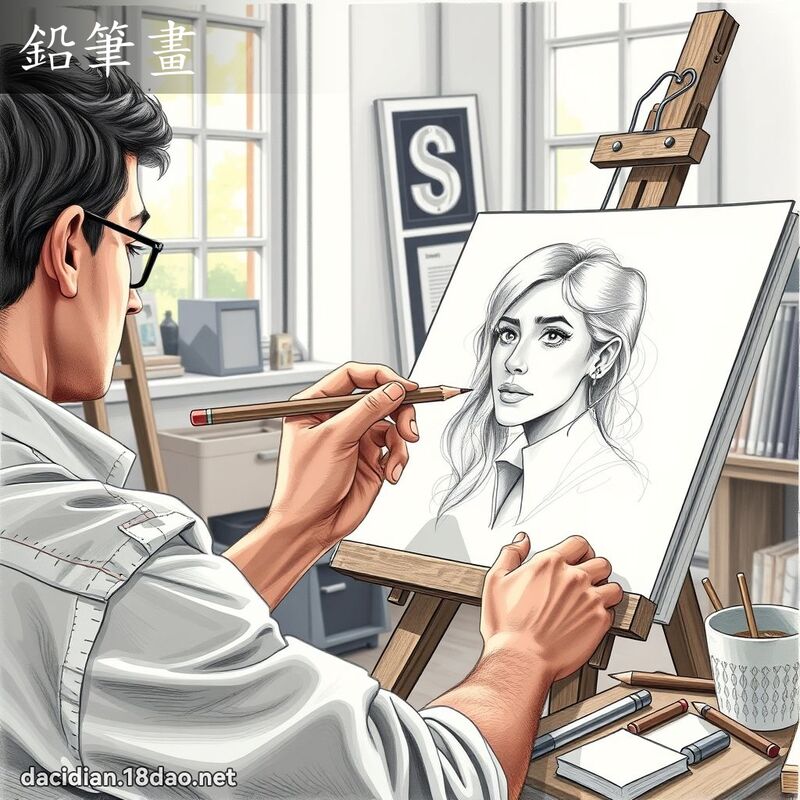 鉛筆畫 - 國語大辭典配圖