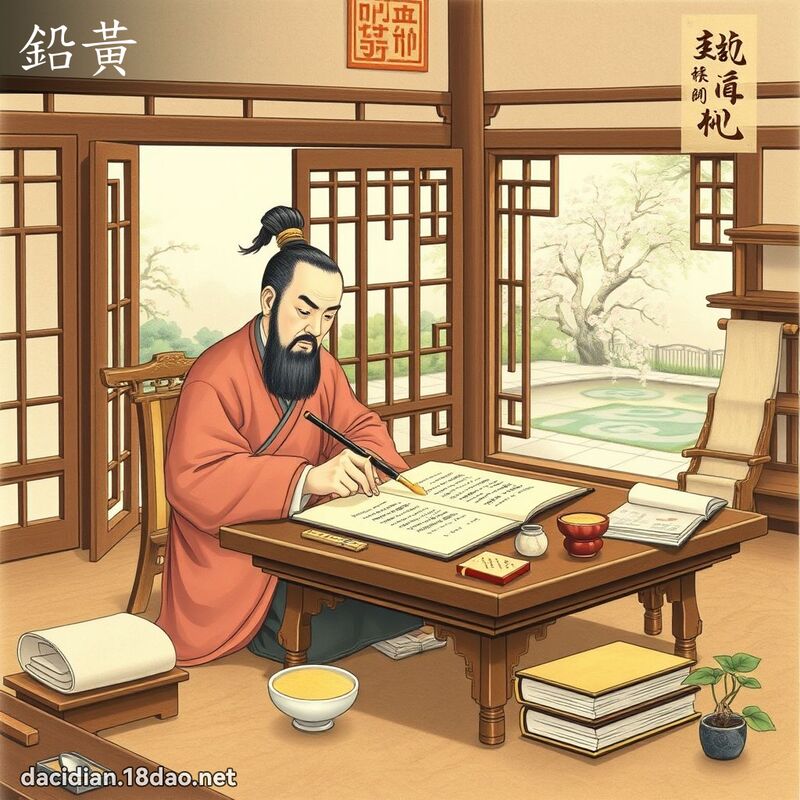 鉛黃 - 國語大辭典配圖