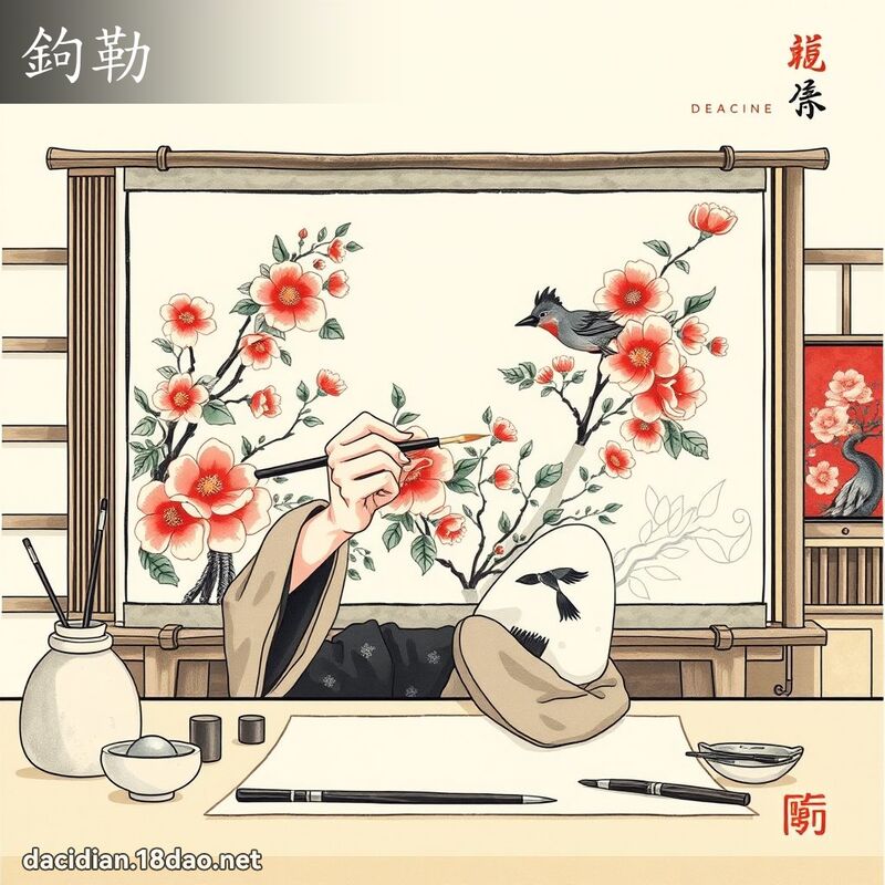 鉤勒 - 国语大辞典配图