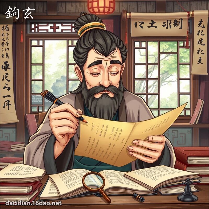 鉤玄 - 國語大辭典配圖