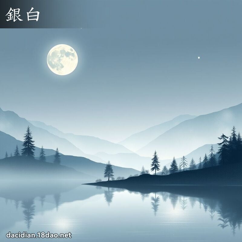 银白 - 国语大辞典配图