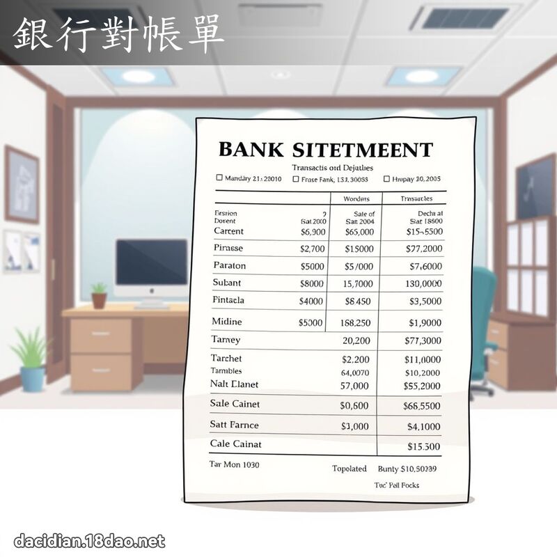 银行对帐单 - 国语大辞典配图