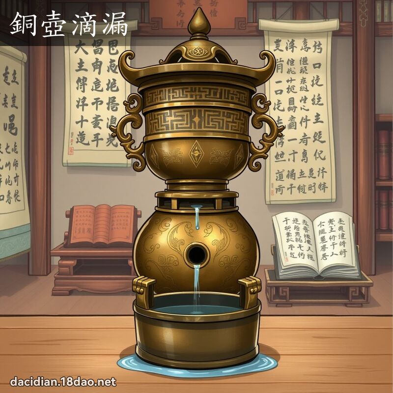 銅壺滴漏 - 國語大辭典配圖