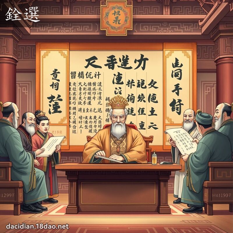 銓選 - 國語大辭典配圖