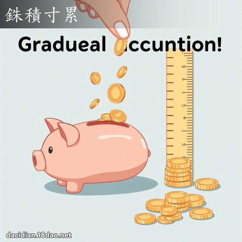 銖積寸累 - 國語大辭典配圖