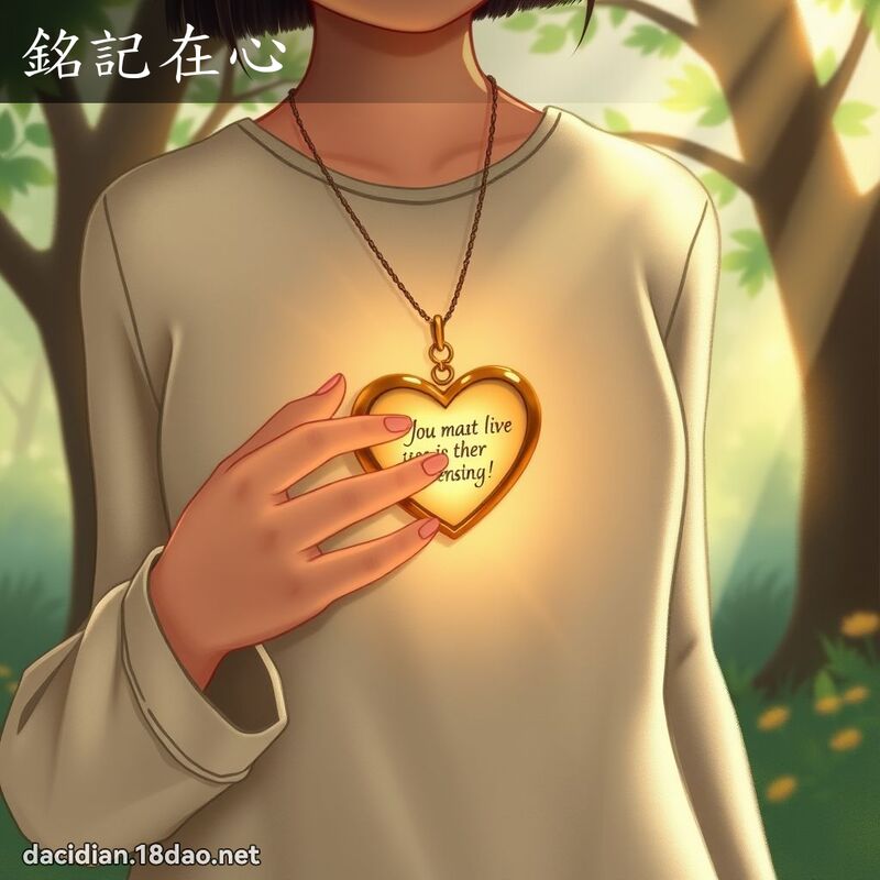 銘記在心 - 國語大辭典配圖