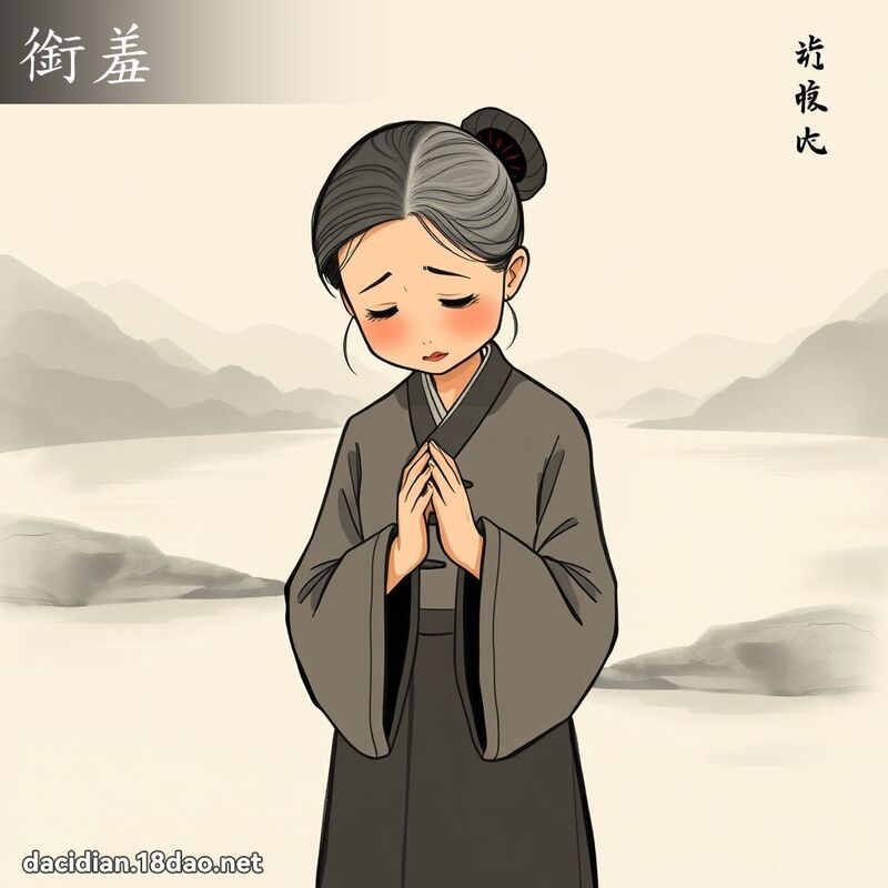 銜羞 - 國語大辭典配圖