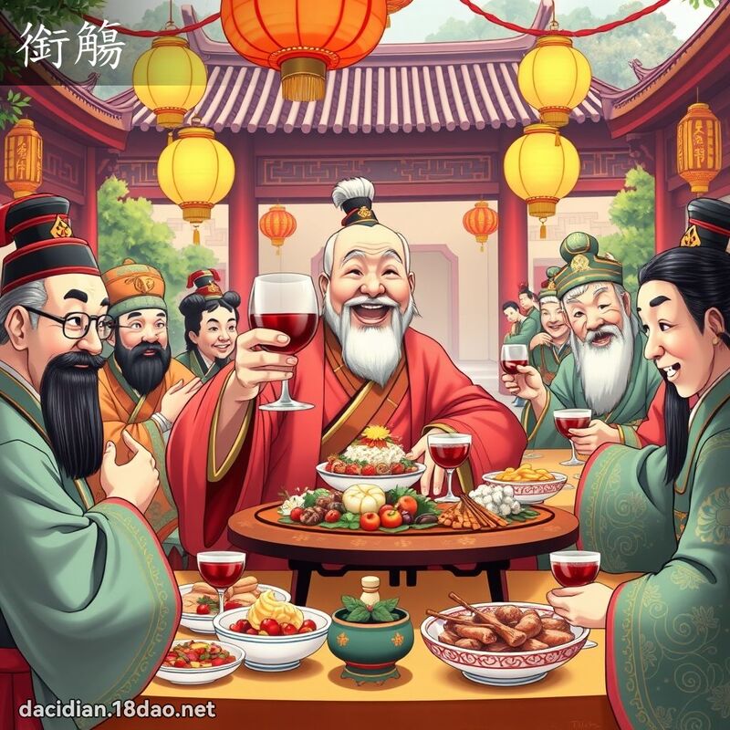 衔觴 - 国语大辞典配图