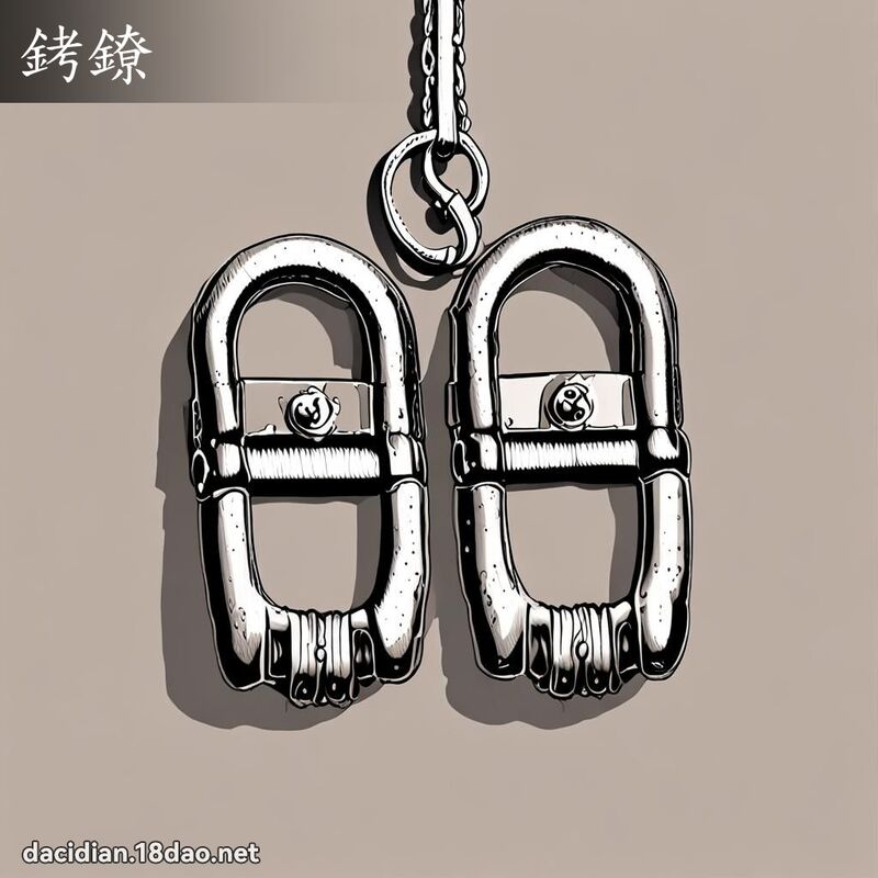 銬镣 - 国语大辞典配图