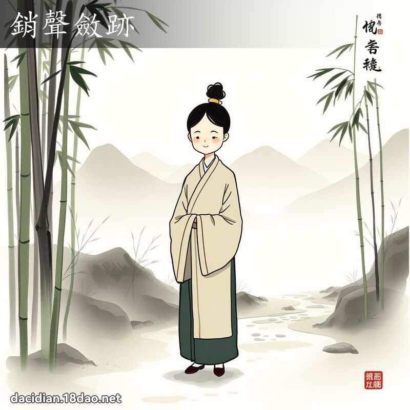銷聲斂跡 - 國語大辭典配圖