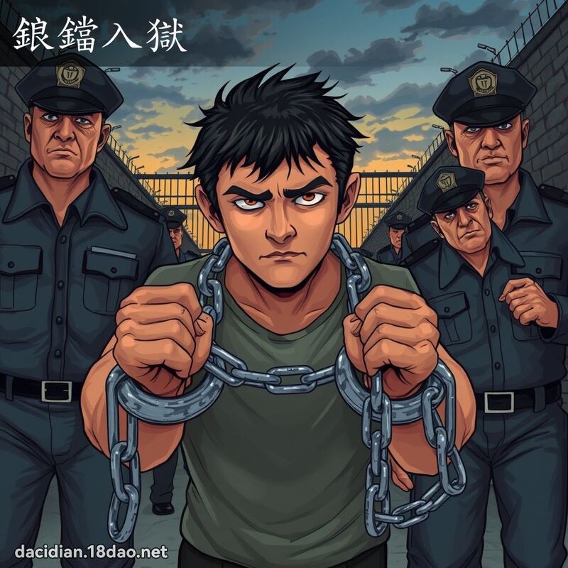 鋃鐺入狱 - 国语大辞典配图