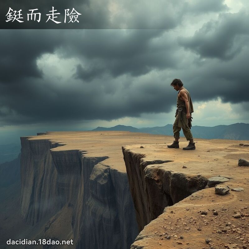 鋌而走险 - 国语大辞典配图