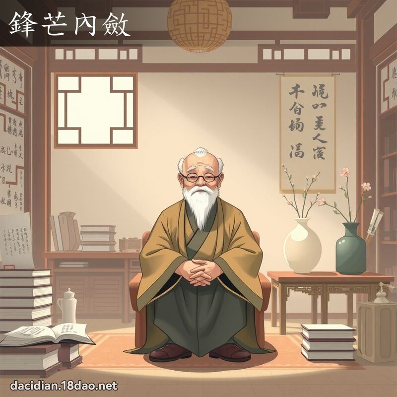 鋒芒內斂 - 國語大辭典配圖