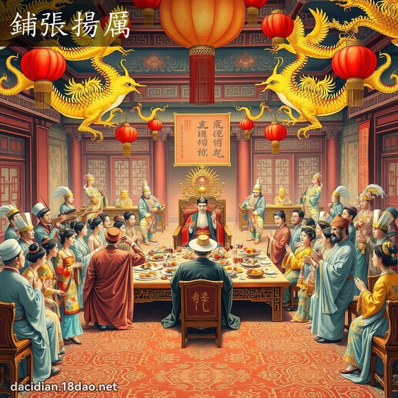 鋪張揚厲 - 國語大辭典配圖
