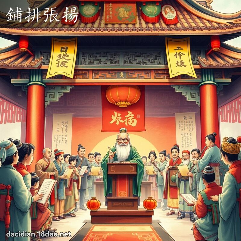 鋪排張揚 - 國語大辭典配圖