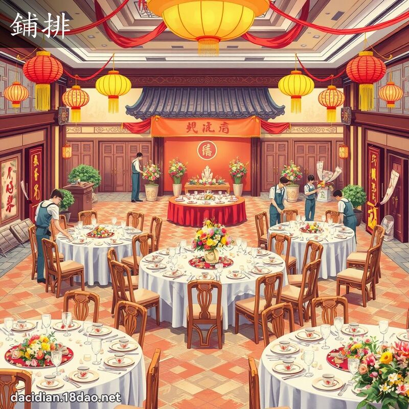 鋪排 - 國語大辭典配圖