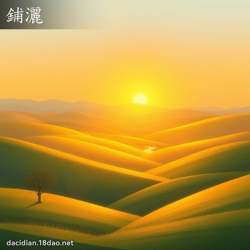 鋪灑 - 國語大辭典配圖