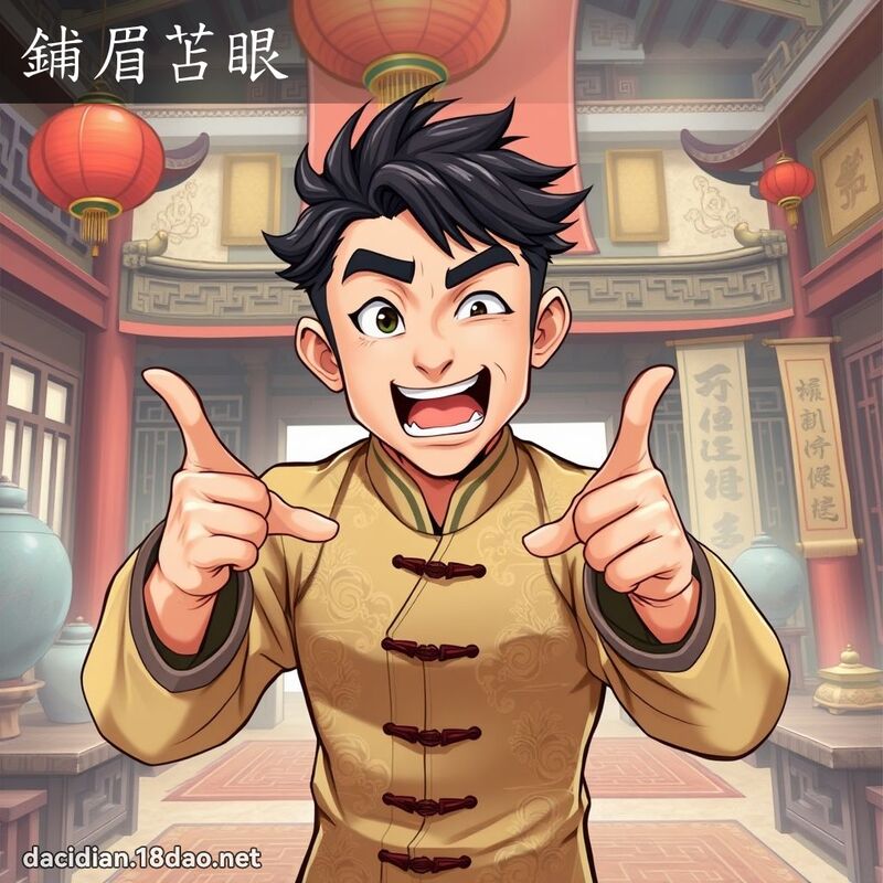 鋪眉苫眼 - 國語大辭典配圖