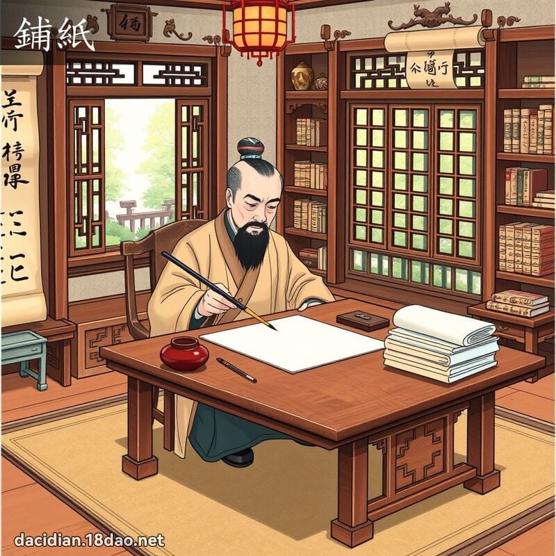 铺纸 - 国语大辞典配图