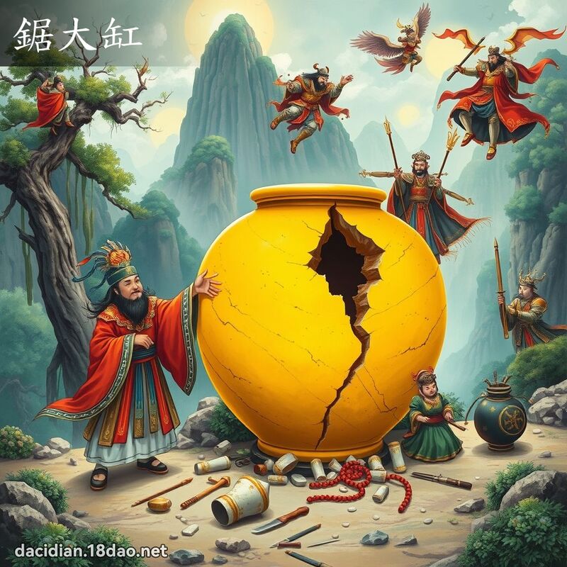 鋸大缸 - 國語大辭典配圖