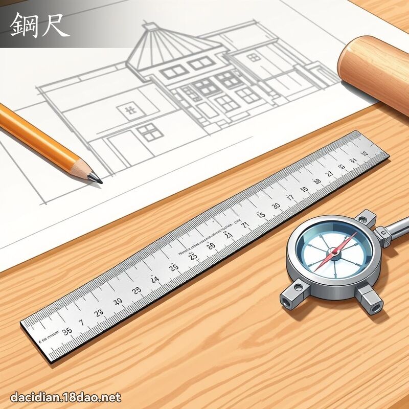 鋼尺 - 國語大辭典配圖