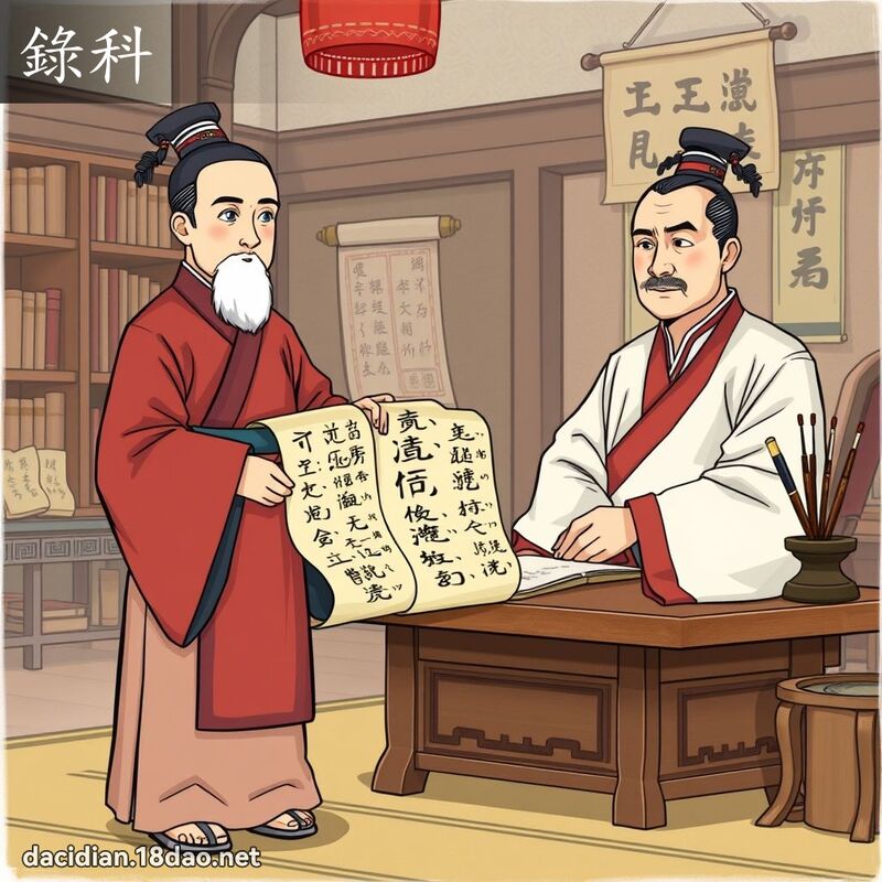 錄科 - 國語大辭典配圖