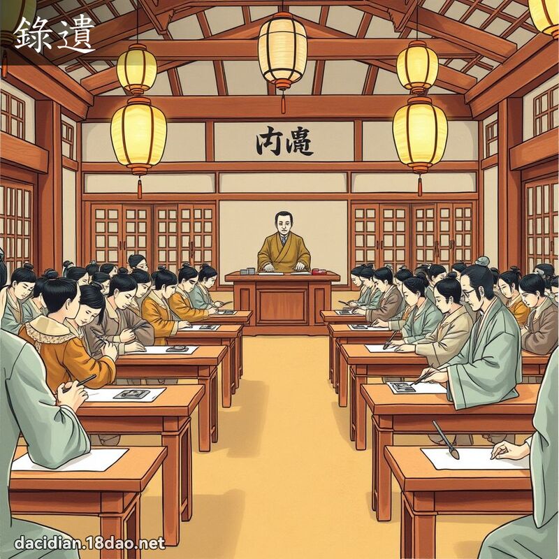 錄遺 - 國語大辭典配圖