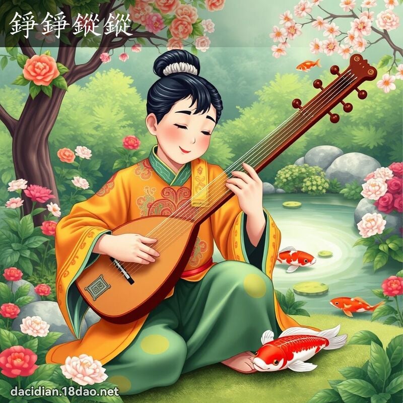 錚錚鏦鏦 - 國語大辭典配圖