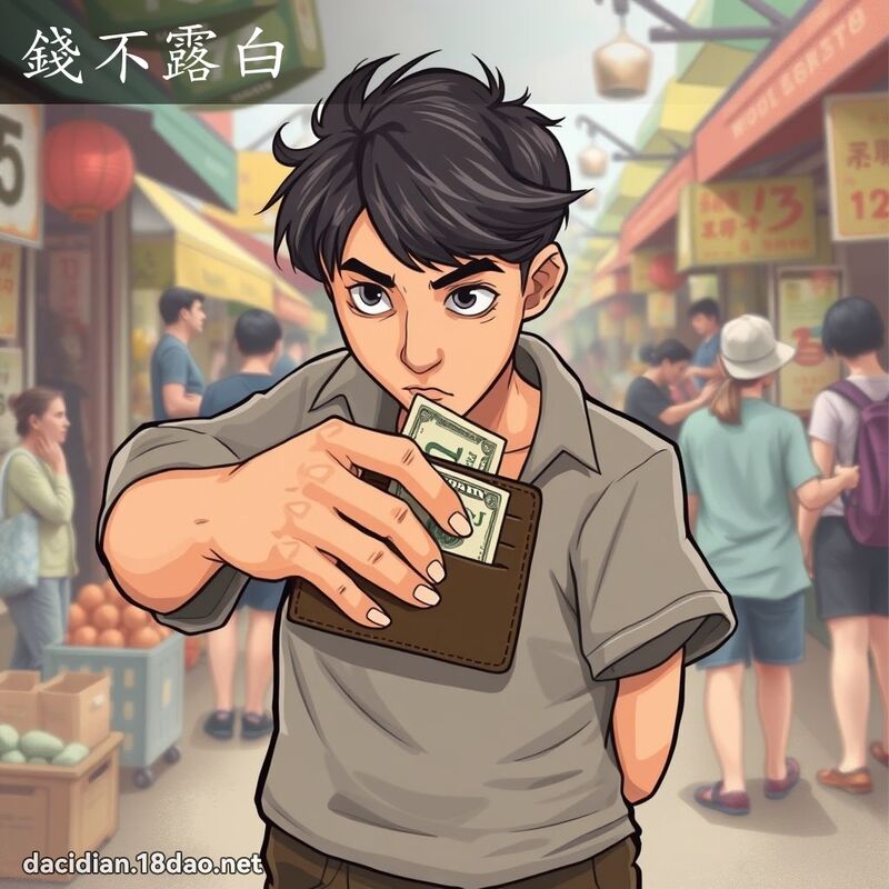 钱不露白 - 国语大辞典配图