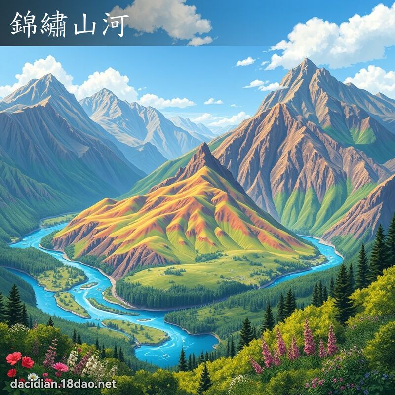 錦繡山河 - 國語大辭典配圖