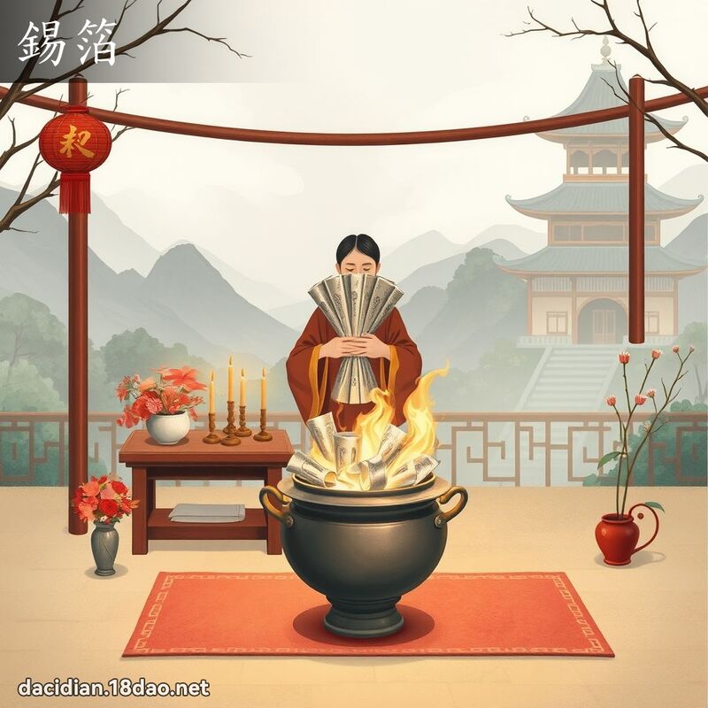 锡箔 - 国语大辞典配图