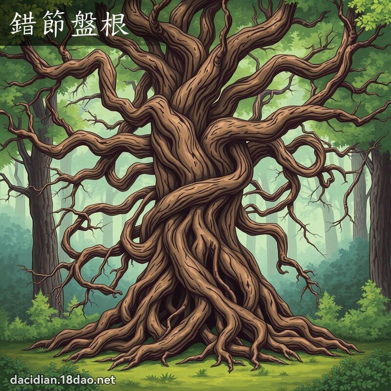 錯節盤根 - 國語大辭典配圖